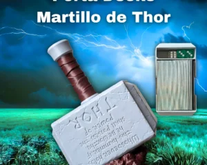 Porta decks Martillo de Thor Mjolnir impreso en 3D Grand Forge México