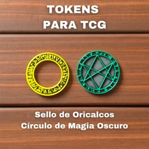Tokens TCG Sello de Oricalcos y Círculo de Magia Oscuro Yugioh Grand Forge